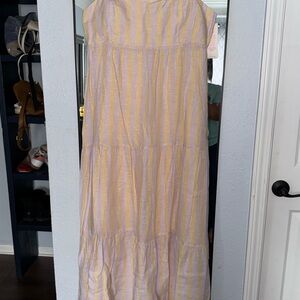 Lilly Pulitzer Orange Maxi Sundress Sleeveless Halter